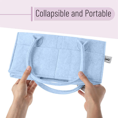 Mr. Pen- Baby Diaper Caddy Organizer, Sky Bliss, Baby Caddy Organizer with Handle, Compact Size, Collapsible & Portable