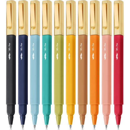 Aesthetic Pens, 10 Pack, Vintage Color Ink, Fast Dry, No Smear Bible Pens No Bleed Through, 0.7mm Fine Point Pen, Ballpoint Pens Ballpoint, Fine Tip Pens for Note Taking, Pens Aesthetic