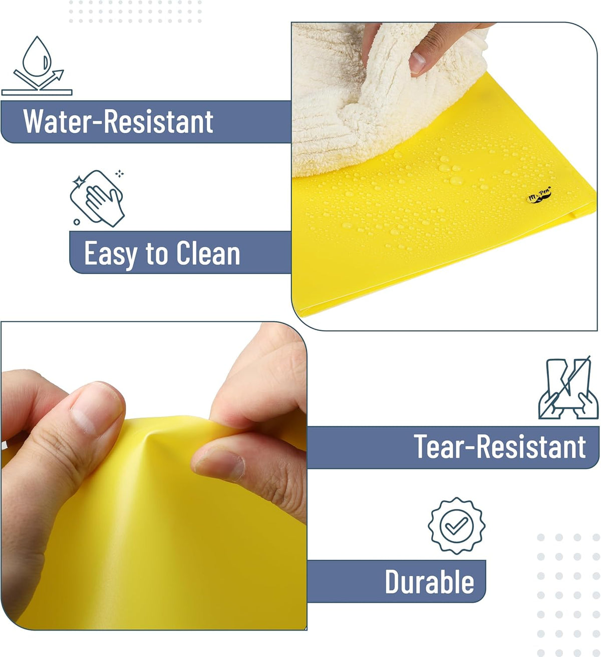 Mr. Pen- Plastic Folders with Pockets and Prongs, 24 Pack, Letter Size, Yellow