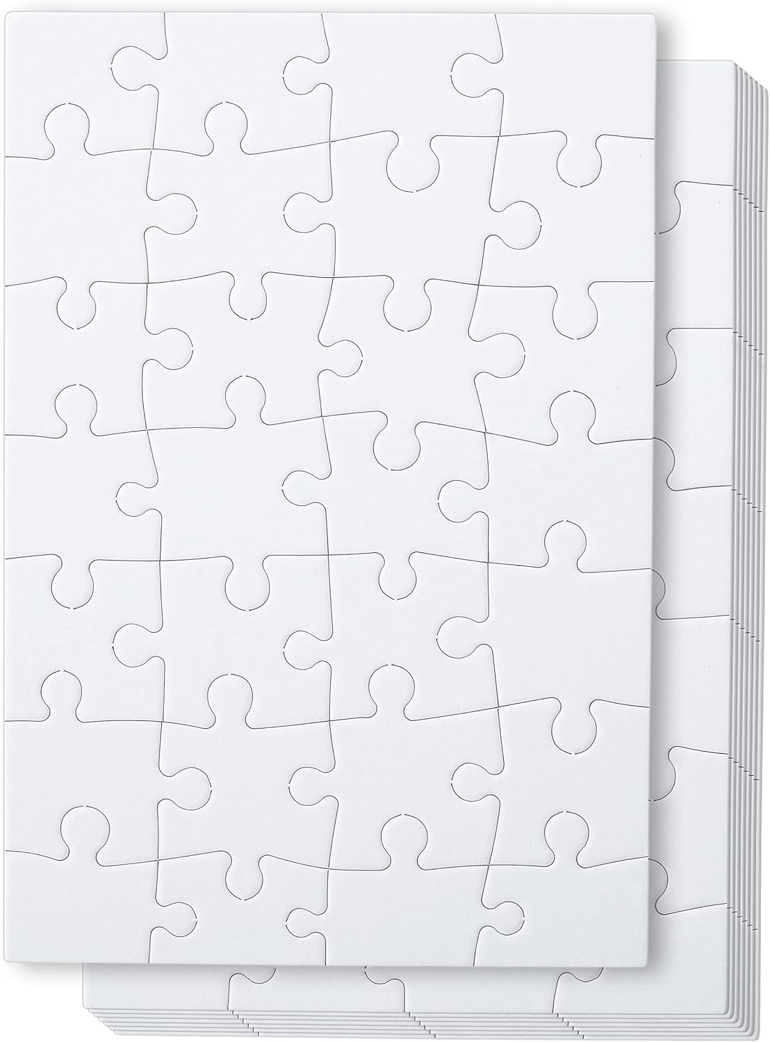 Mr. Pen- Blank Puzzle, 10 Pack, 28 Pieces/Pack, 5.5" x 8.1", White Puzzle