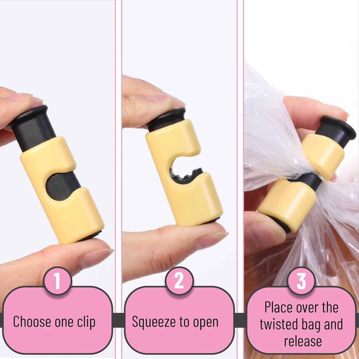 Mr. Pen- Squeeze and Lock Bread Bag Clips, 24 Pack, Squeeze and Lock Bread Clips, Bag Clips for Food Storage, Snack Clips for Food Packages