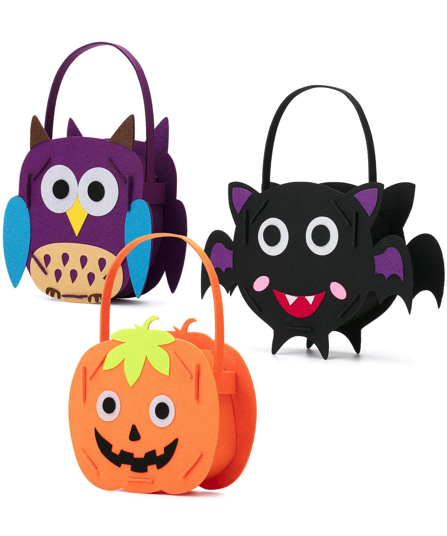 Mr. Pen- Mini Halloween Candy Bucket, 4 Pack (Check the Size), Halloween bucket, Halloween Trick or Treat Bucket, Halloween Trick or Treat Bags, Halloween Bags for Trick or Treat