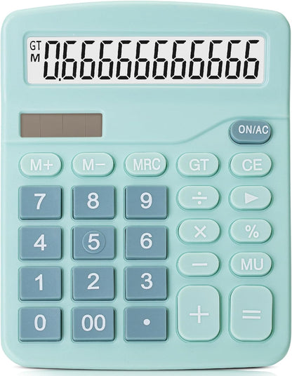 Calculator, Blue, Calculators Large Display, Standard Function Calculator, 12-Digit, Calculators Desktop, Office Calculator, Desktop Calculator, Desk Calculator Large Display, Blue Calculator