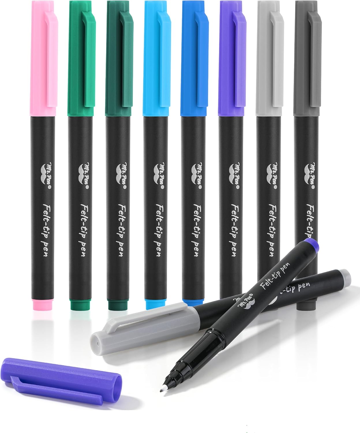 Mr. Pen- Felt Tip Pens, 8 Pack, Colorful Felt Tip Pens, Felt Pens, Fine Felt Tip Pens Fine Point