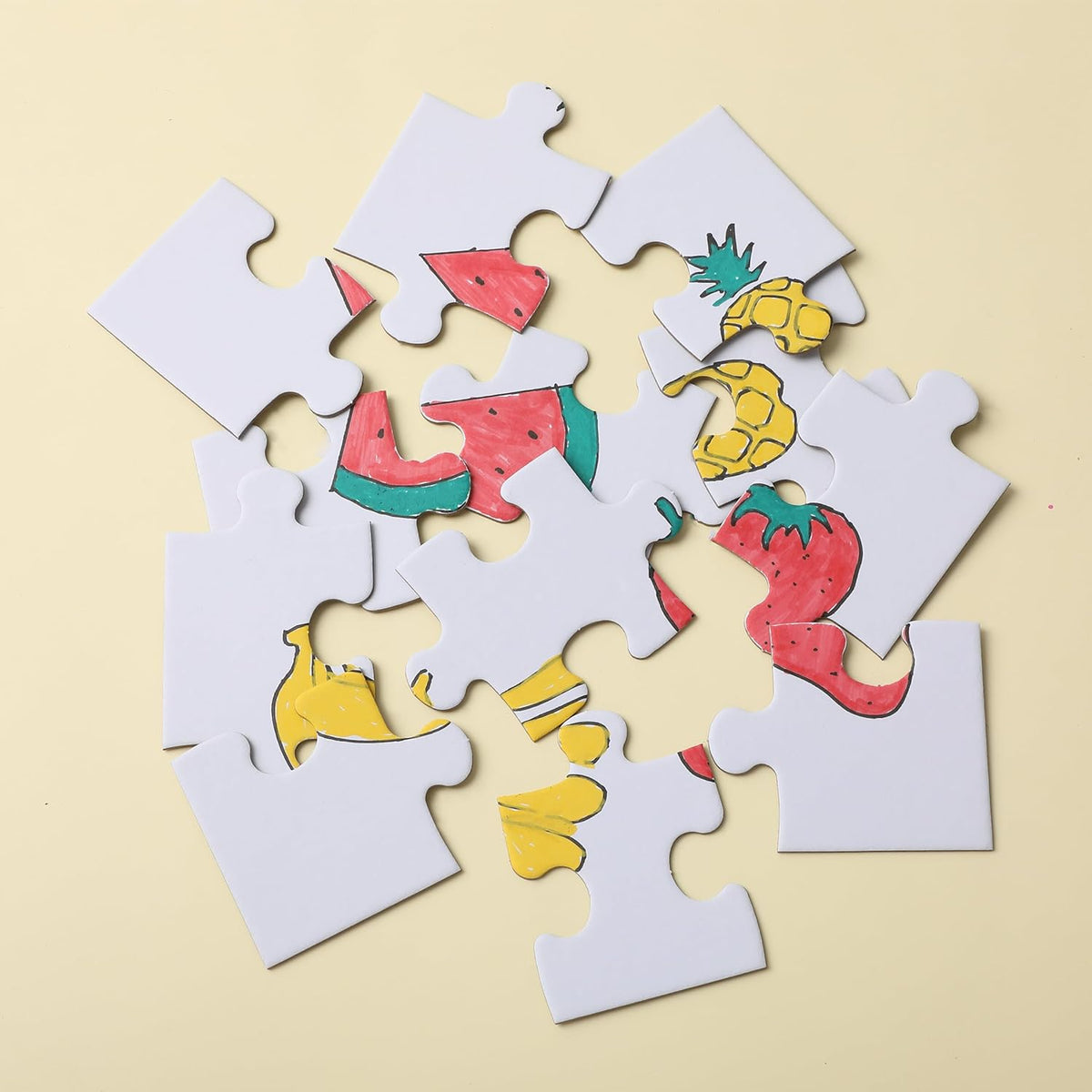 Mr. Pen- Blank Puzzle, 10 Pack, 12 Pieces/Pack, 5.5" x 8.1", White Puzzle