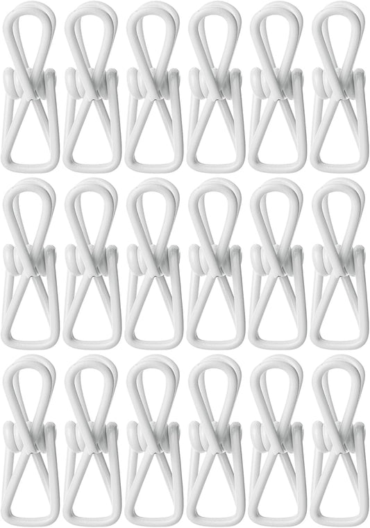 Mr. Pen- Chip Clips, 18 Pack, 2 Inch, White, Utility Steel PVC-Coated Clips, Chip Clips Bag Clips Food Clips for Bags