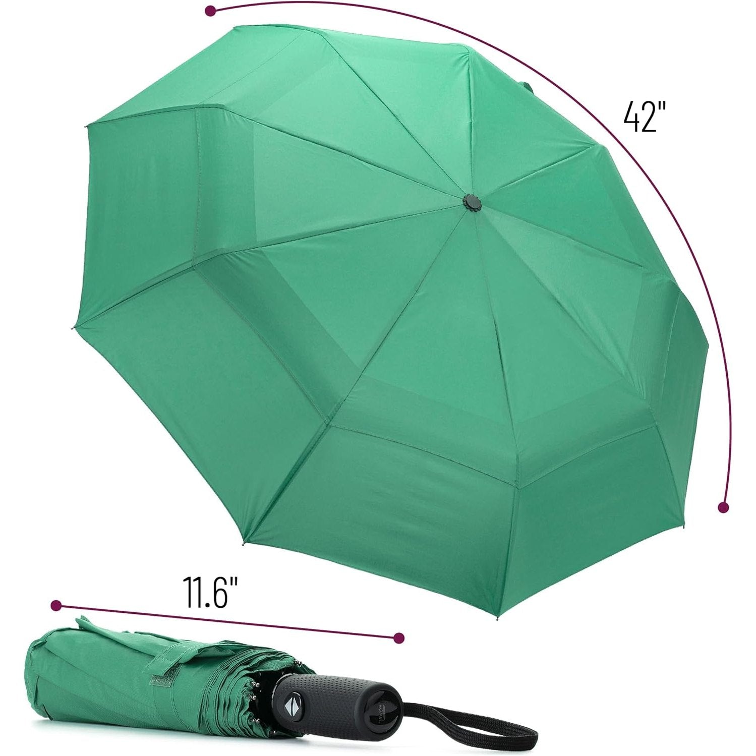 Mr. Pen Windproof Travel Umbrella, Dark Green, Automatic Umbrellas fo