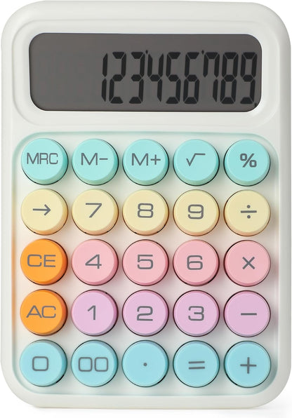 Mr. Pen- Mechanical Switch Calculator, 12Digits, Large LCD Display, Colorful Calculator Big Buttons, Mechanical Calculator