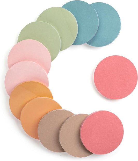 Mr. Pen Round Sticky Notes – 12 Pads, 720 Sheets, 2.8'' Colorful Circle Sticky Note Pads for Aesthetic and Practical Use