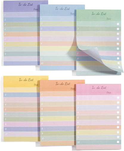 Mr. Pen- to Do List Sticky Notes, 4"x6", 6 Pads, 300 Sheets, Striped to Do List Notepad, Lined Sticky Notes, to Do List Planner