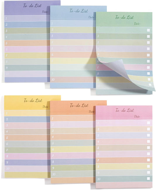 Mr. Pen- to Do List Sticky Notes, 4"x6", 6 Pads, 300 Sheets, Striped to Do List Notepad, Lined Sticky Notes, to Do List Planner