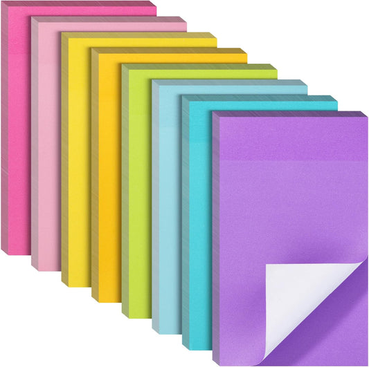 Colorful Large Sticky Notes, 3x5 Inch, 8 Pads, 640 Sheets