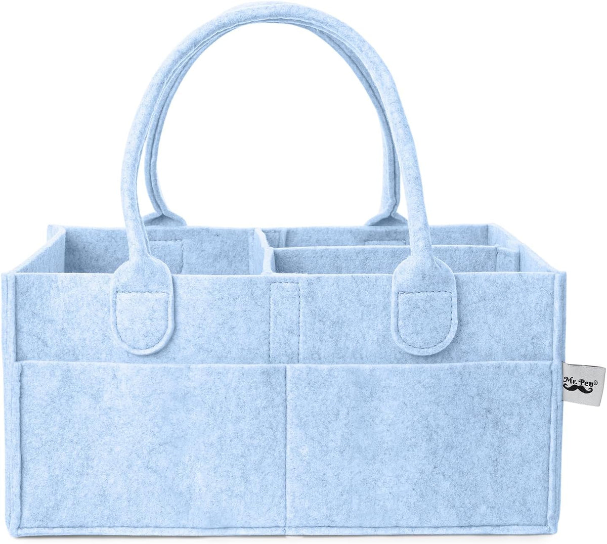 Mr. Pen- Baby Diaper Caddy Organizer, Sky Bliss, Baby Caddy Organizer with Handle, Compact Size, Collapsible & Portable