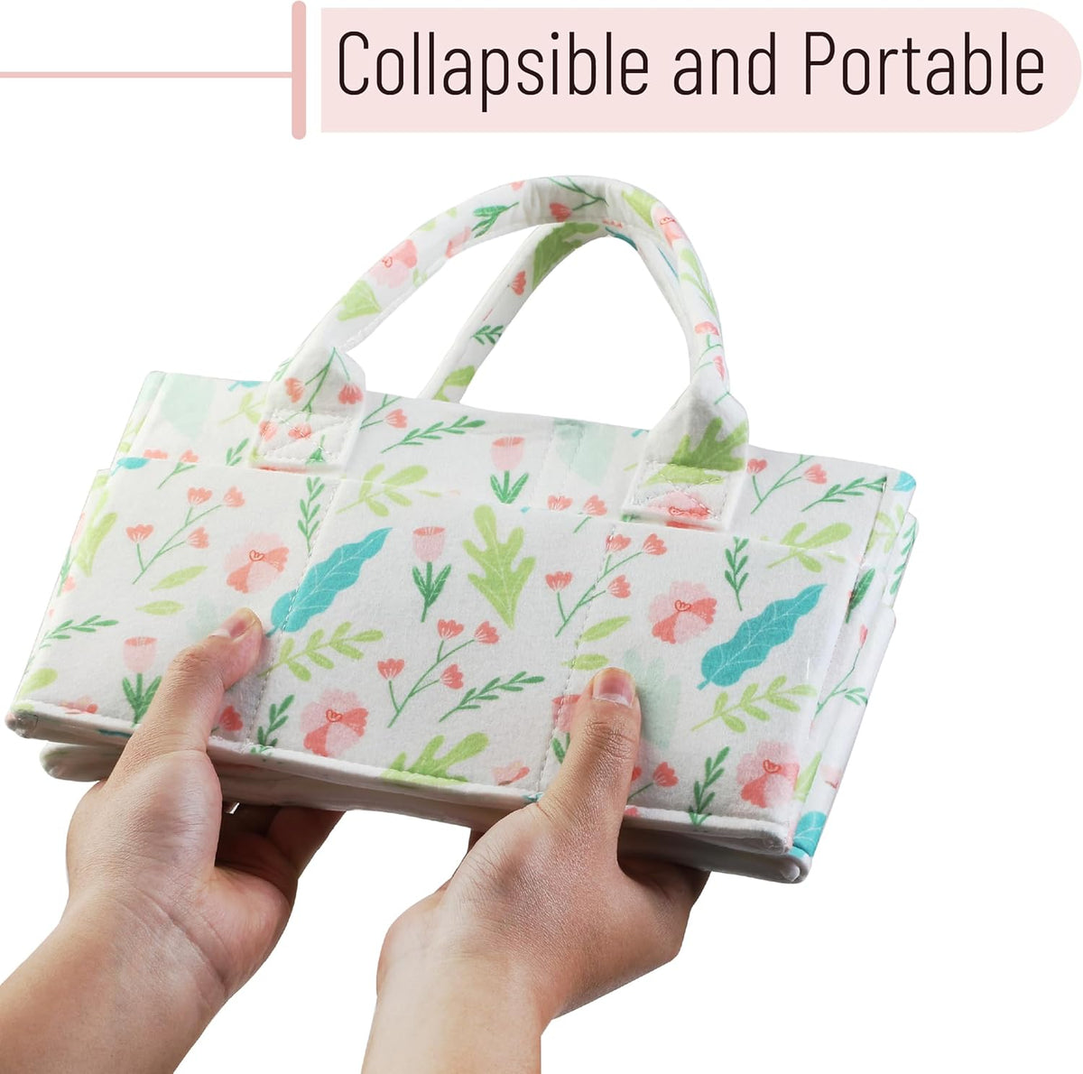 Mr. Pen- Baby Diaper Caddy Organizer, Blooming Palette, Diaper Organizer, Car Diaper Caddy