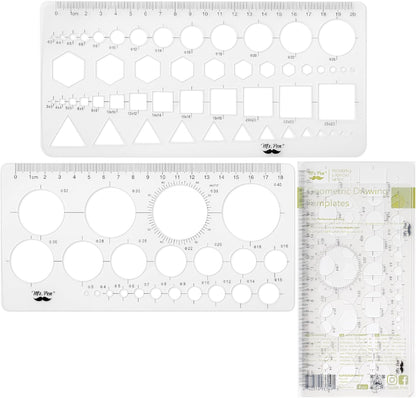Mr. Pen- Circle Template, 2 pcs, Circle Stencil, Circle Template for Drawing Stencils, Shape Stencils