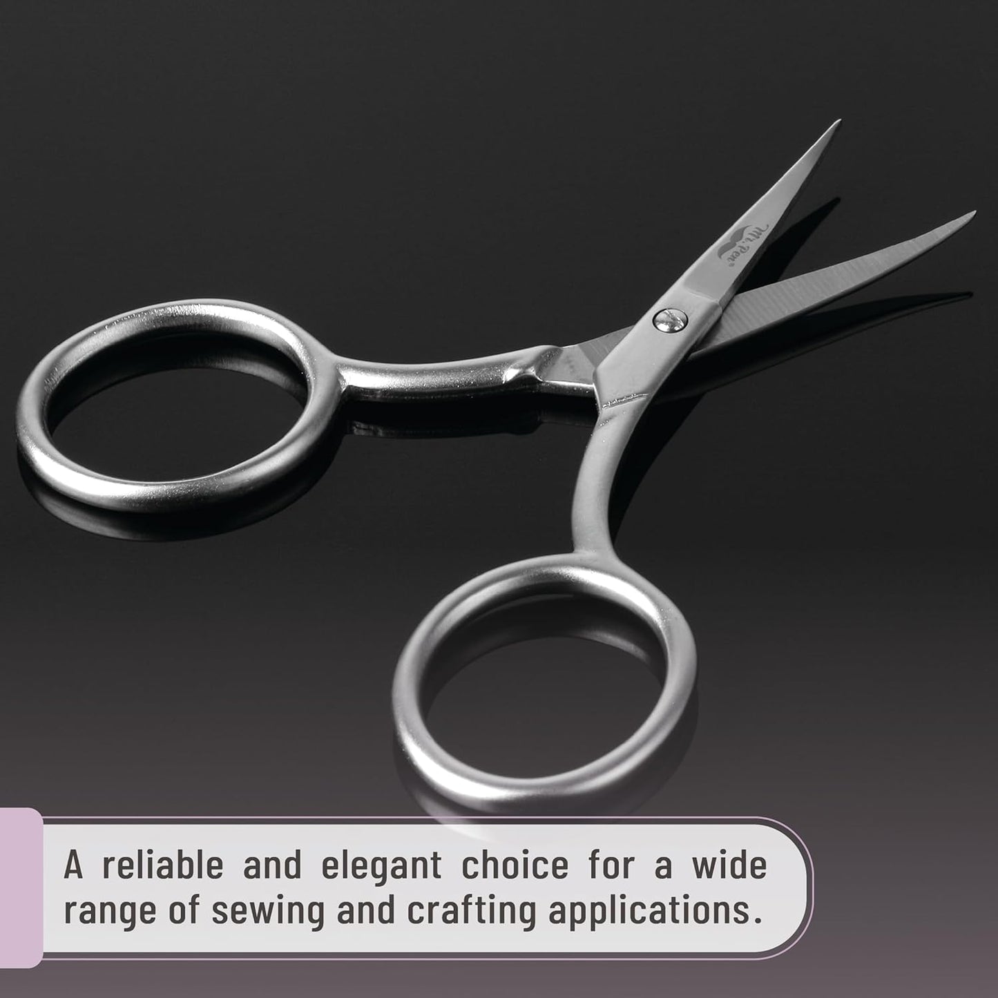 Mr. Pen- Embroidery Scissors Curved, 2 Pack, 3.5 Inch, Silver Embroidery Scissors Small
