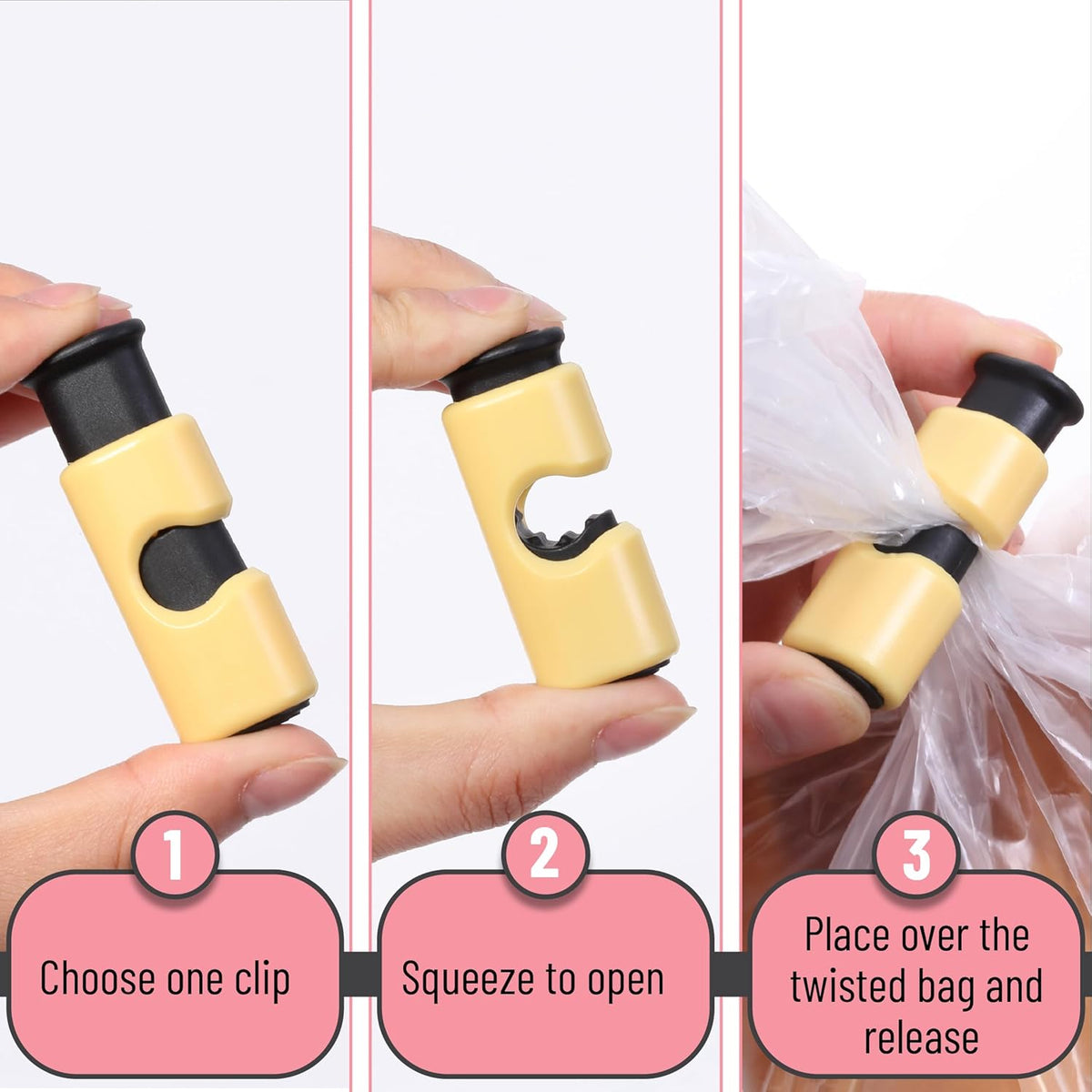 Mr. Pen- Squeeze and Lock Bread Bag Clips, 12 Pack, Squeeze and Lock Bread Clips, Bag Clips for Food Storage