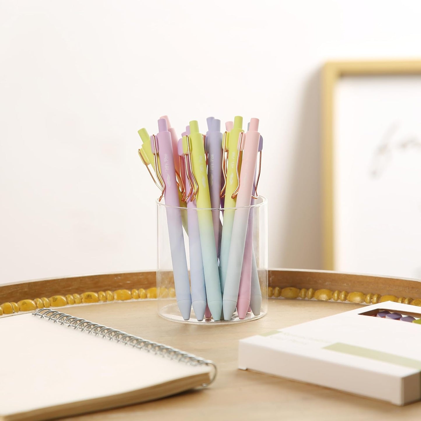 Mr. Pen- Retractable Gel Pens, 12 Pack, Black Ink Gel Pens Fine Point 0.5mm, Gradient Barrel