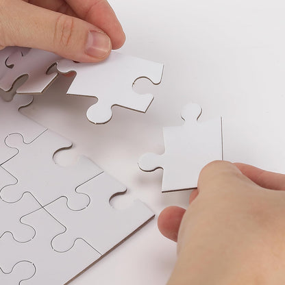 Mr. Pen- Blank Puzzle, 10 Pack, 28 Pieces/Pack, 5.5" x 8.1", White Puzzle