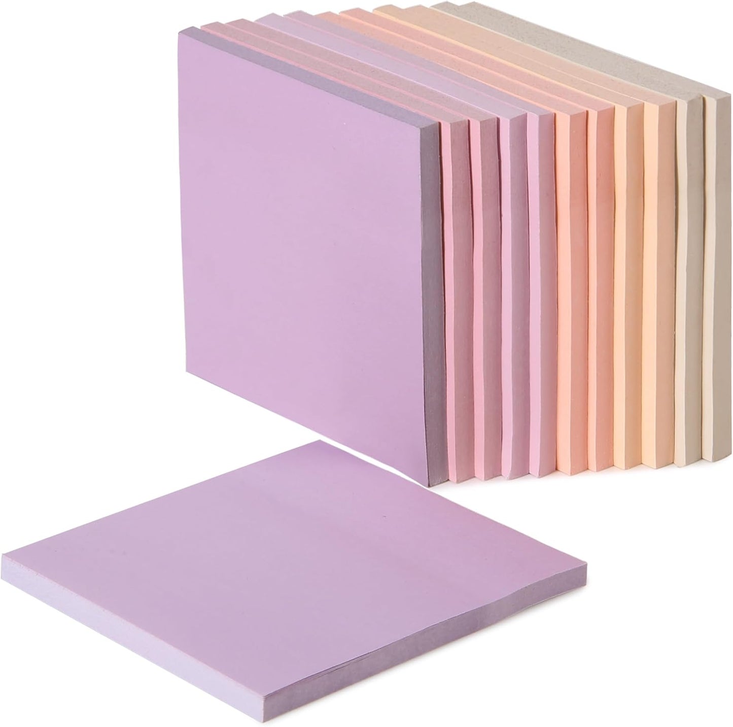 Colorful Sticky Notes 3x3 Inch, 12 Pads, 600 Sheets, Sunset Sorbet