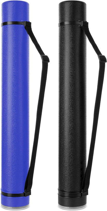 Mr. Pen- Poster Tube, Black, Extendable Poster Tube with Strap, Poster Carrying Case, Telescoping Tube