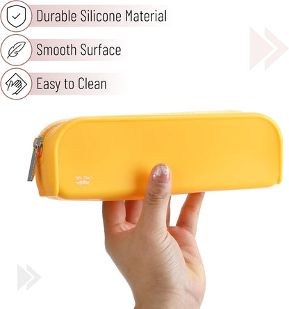 Mr. Pen- Silicone Pencil Case Pouch, Golden Honey, Aesthetic Multipurpose Design