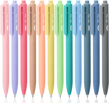 Mr. Pen- Retractable Gel Pens, 12 Pack, Blue Ink, Celestial Color Barrels Gel Pens, Gel Pens Fine Point 0.5mm