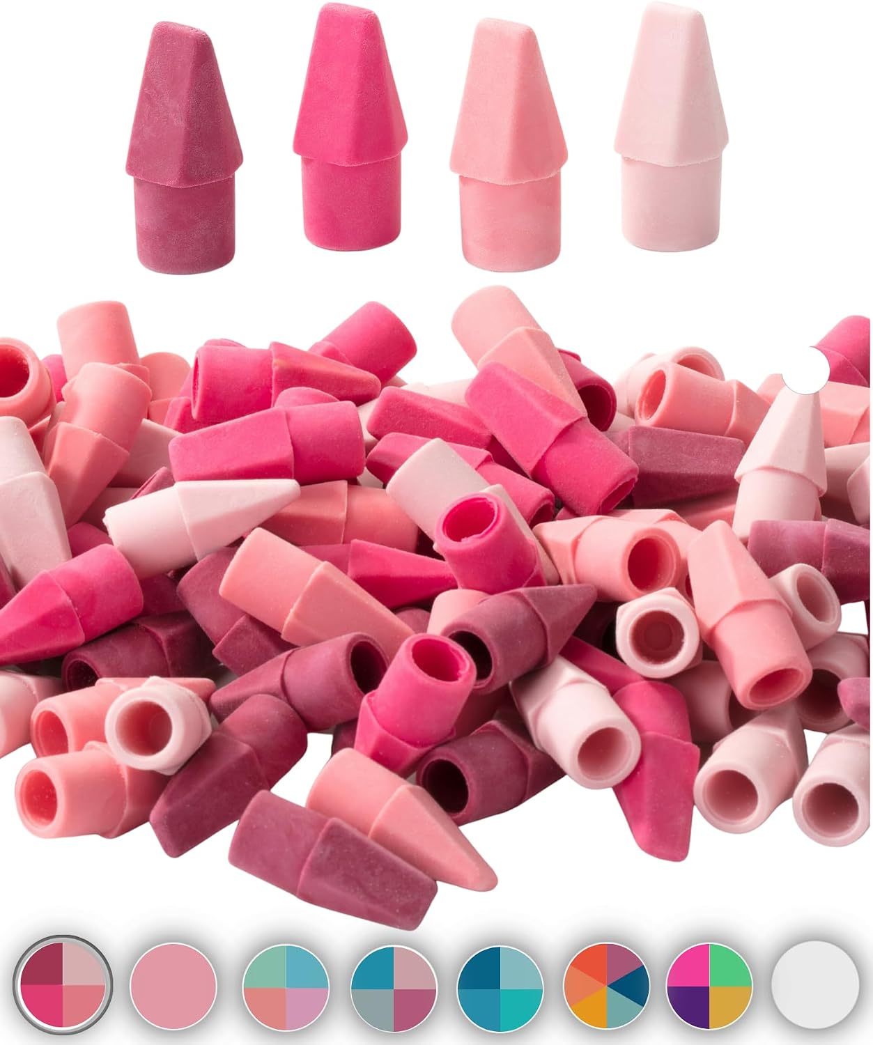 Mr. Pen- Pencil Top Erasers, 120 Pack, Latex-Free, No-Smudge