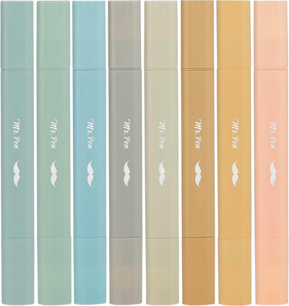 Mr. Pen- Aesthetic Dual Tip Bible Highlighters, No Bleed Through Assorted Color, 8pcs, Cute Highlighter Dual Tip for Journaling Supplies and School Accessories