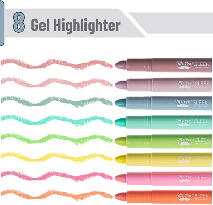 Mr. Pen- Gel Highlighter, 8 Pack, Assorted Colors, Bible Highlighters No Bleed