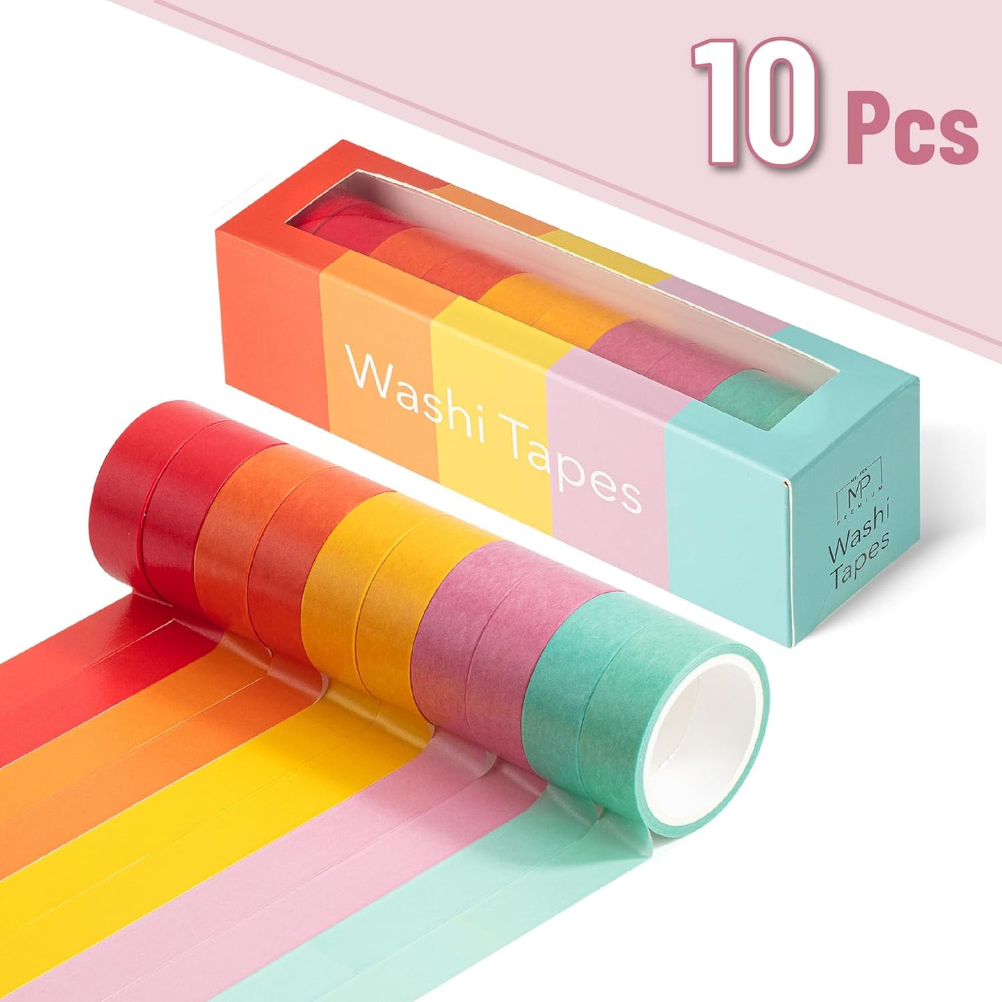 Mr. Pen- Washi Tape Set, 10 Rolls, Summer Design, Decorative Tape, Washi Tapes