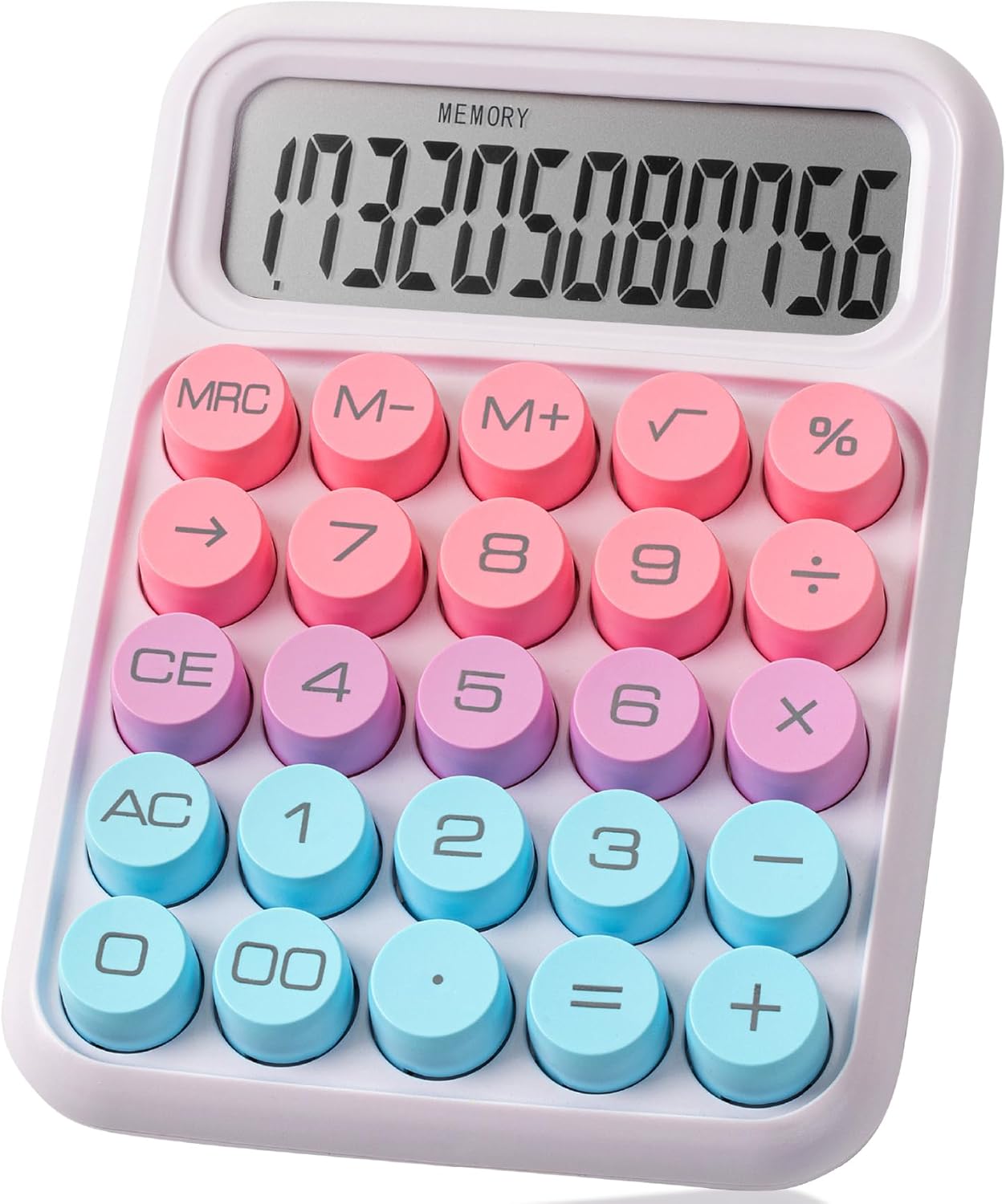 Mr. Pen- Mechanical Switch Calculator, 12 Digits, Large LCD Display, Colorful Calculator Big Buttons, Mechanical Calculator