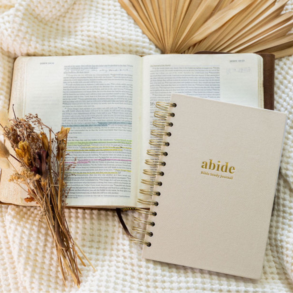 Mr. Pen- Abide Bible Study Journal – A5 Hardcover Journal with 240 Pages, 120gsm Paper, Gold Metal Spiral, Christian Gift for Women, SOAP Bible Study Method