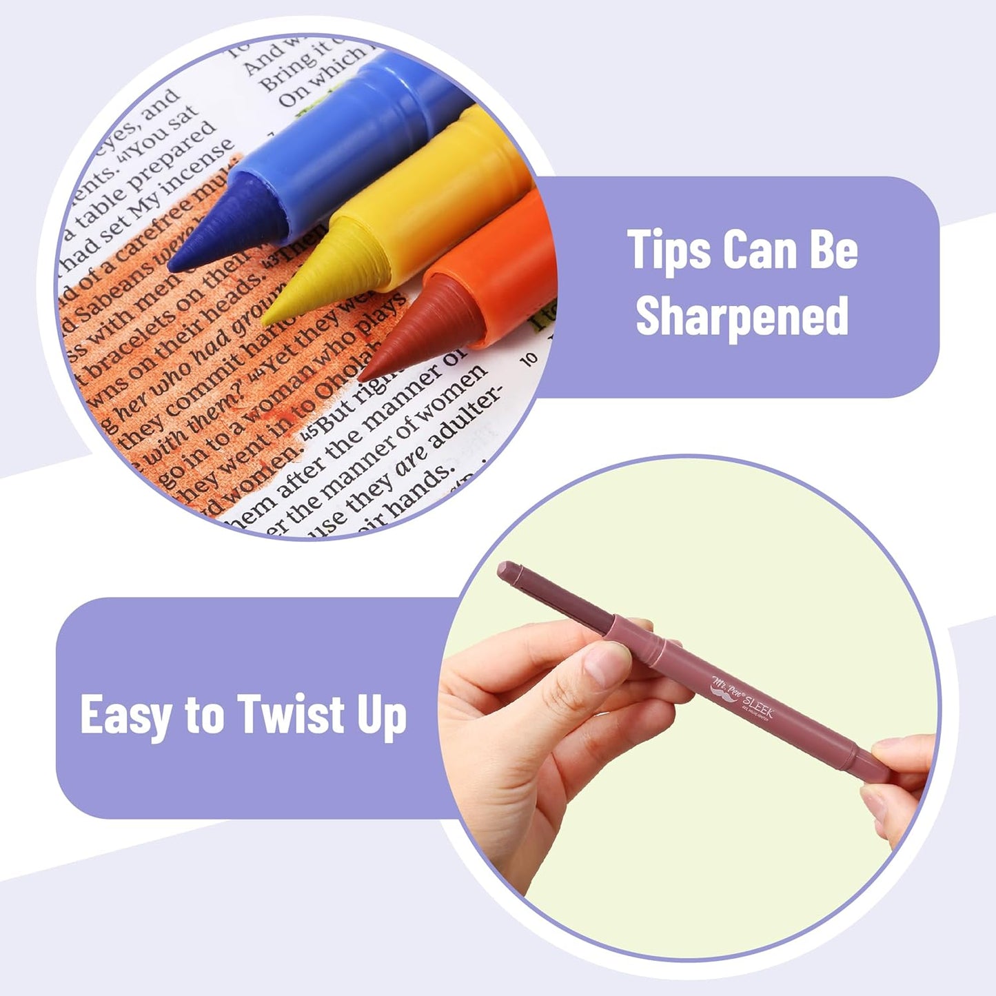 Mr. Pen- Gel Highlighter, 8 Pack, Spring Calm, Bible Highlighters No Bleed, No Bleed Highlighters