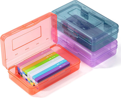 Mr. Pen- Pencil Box, 3 Pack, Assorted Colors, Plastic Pencil Box Case, Pencil Case