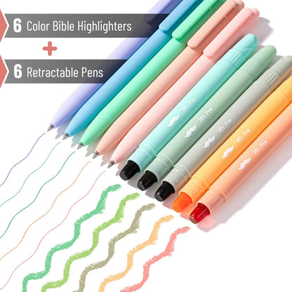 Mr. Pen- Bible Highlighters and Pens, 10 Pack, Gel Highlighters, Cotton Candy Clouds, Bible Highlighters No Bleed, Gel Highlighter No Bleed Through
