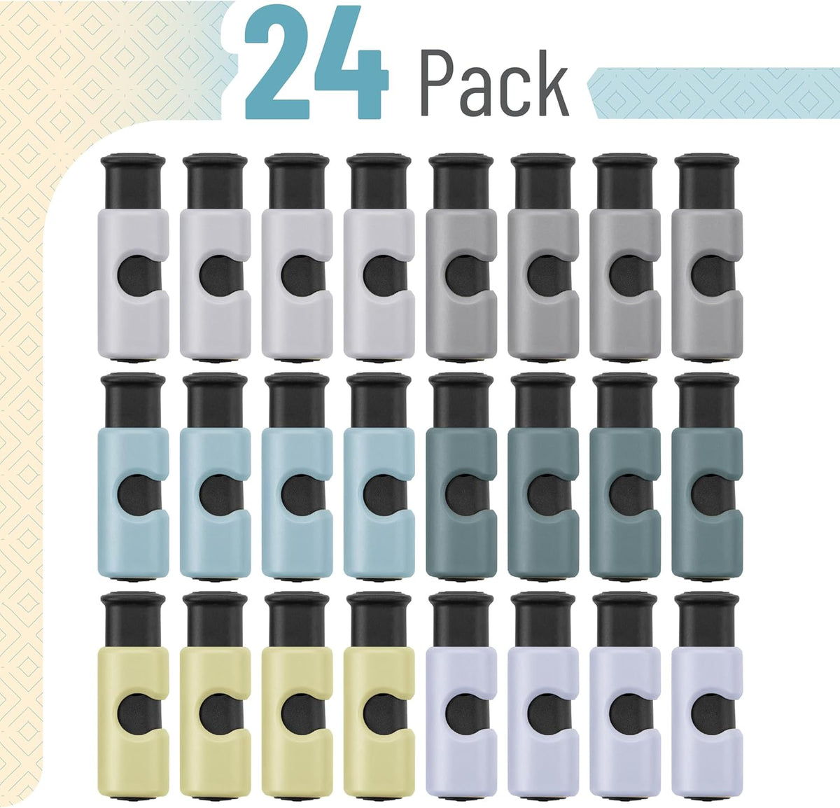 Mr. Pen- Squeeze and Lock Bread Bag Clips, 24 Pack, Squeeze and Lock Bread Clips, Bag Clips for Food Storage, Snack Clips for Food Packages