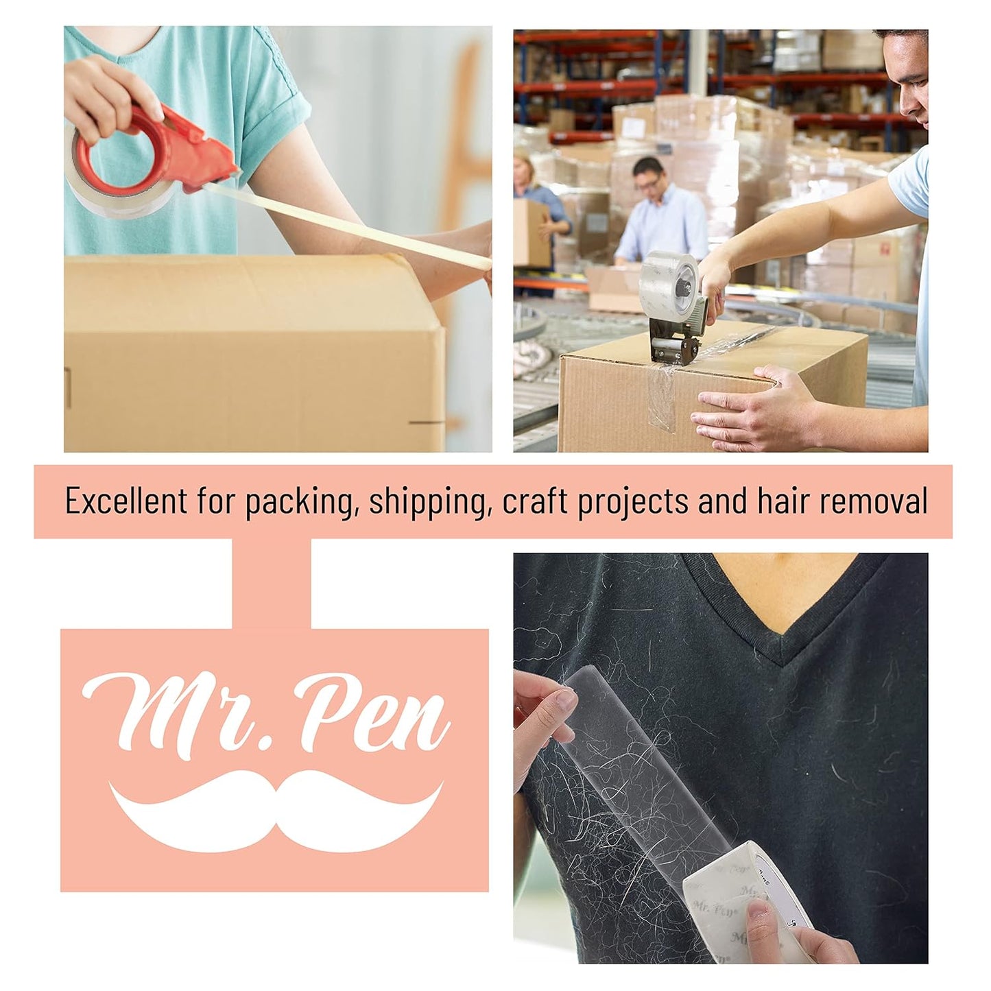 Bulk Packing Tape 24 Pack, 2” Wide, 60 Yards, Clear Shipping