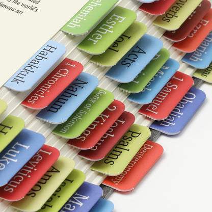 Mr. Pen- Bible Tabs, 75 Tabs, Rainbow Theme, Laminated Bible Tabs for Women and Men