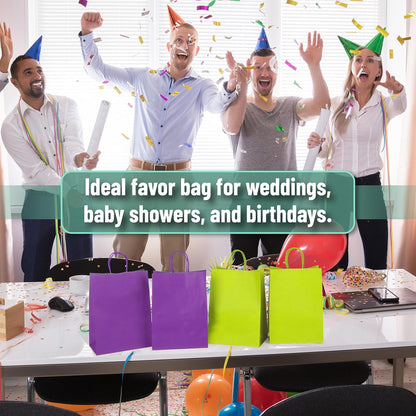 Mr. Pen- Paper Gift Bags with Handles, 32 Pack, 7.6" x 4.7" x 10.6", Colorful