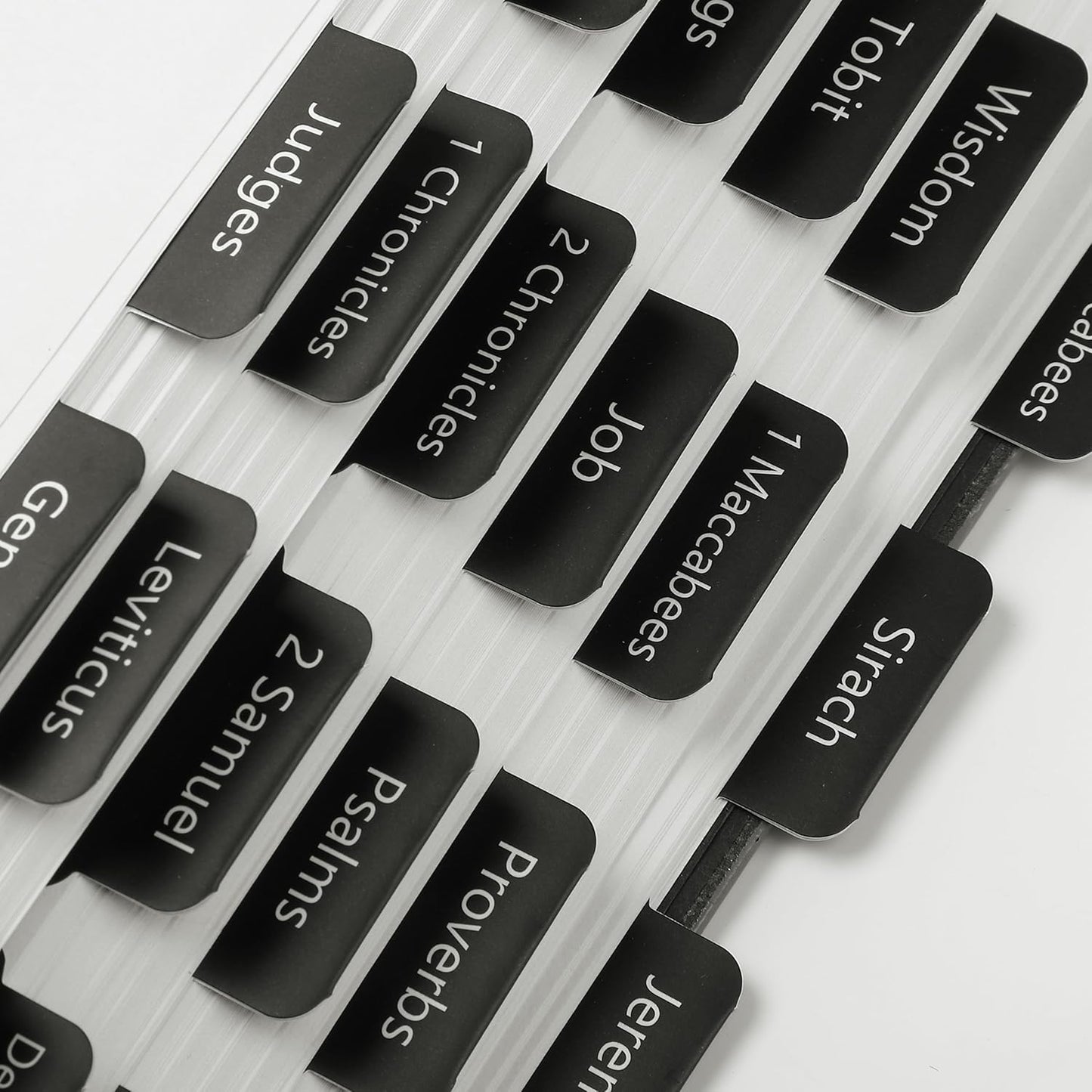 Mr. Pen- Bible Tabs, 75 Tabs, Black, Laminated Bible Tabs for Women and Men, Bible Tabs for Study Bible Index Tabs