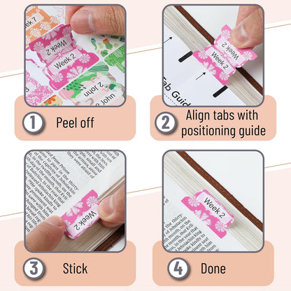 Mr. Pen- Bible Tabs, 120 pcs, Garden Glory, Laminated Bible Tabs for Women