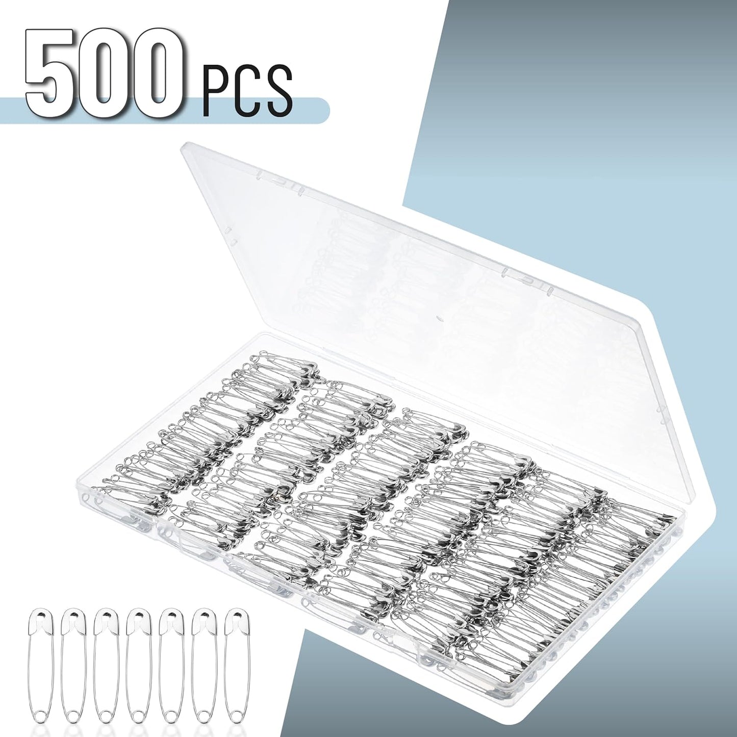 Mr. Pen- Safety Pins, 500 Pack, 1.5 Inch, Silver, Safety Pin, Small Safety Pins Bulk