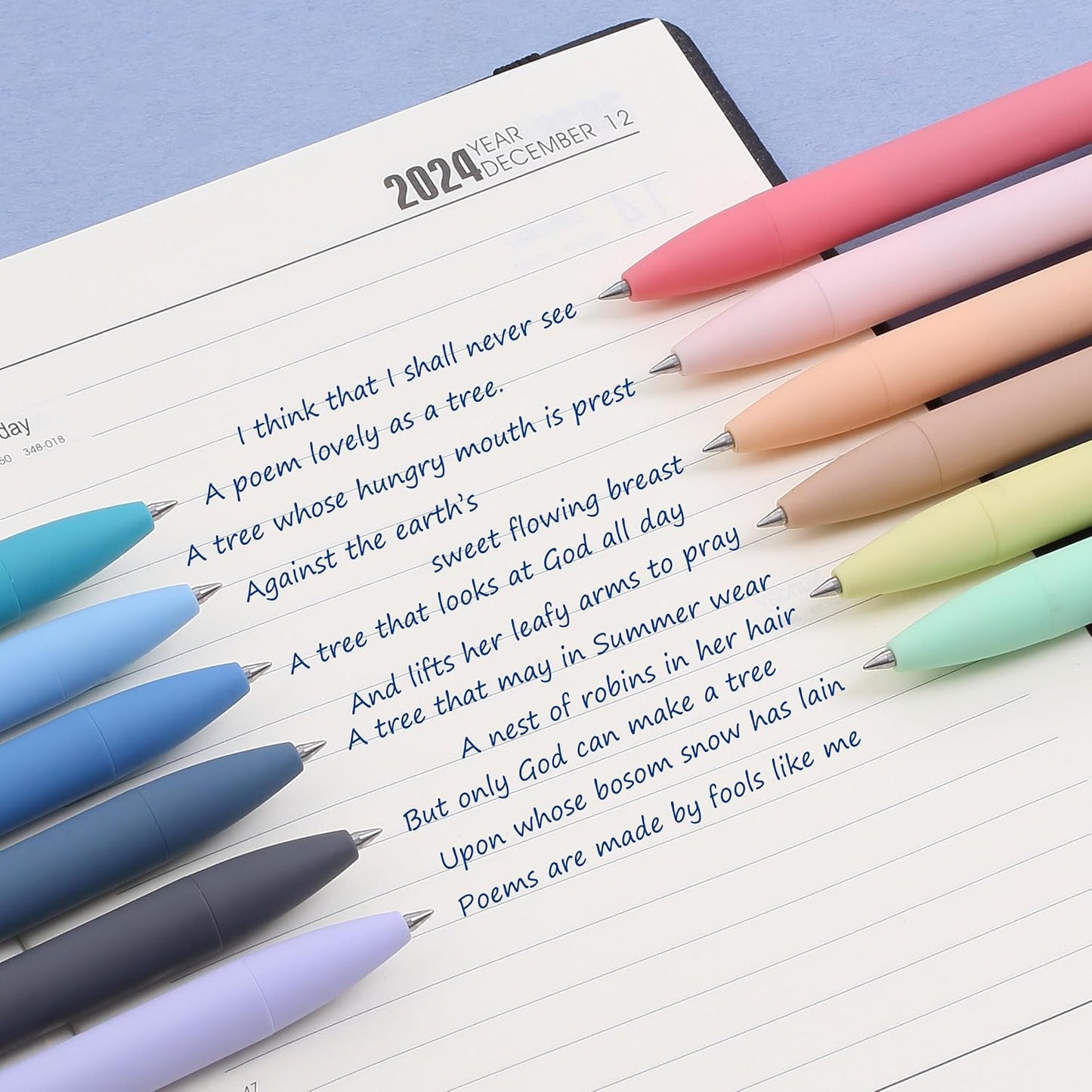 Mr. Pen- Retractable Gel Pens, 12 Pack, Blue Ink, Celestial Color Barrels Gel Pens, Gel Pens Fine Point 0.5mm