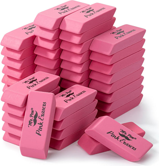 Erasers, 48 Pack, Pastel Colors Pencil Eraser, Erasers for Pencils, Mr Pen Erasers, Erasers for School, Large Eraser, Block Erasers for School, Rubber Eraser, Large Erasers for School