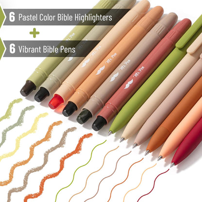 Mr. Pen- Bible Highlighters and Pens, 12 Pack, Gel Highlighters, Earthy Colors Bible Highlighters No Bleed