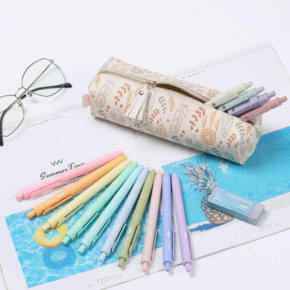 PU Leather Pencil Case, Boho Style, Pencil Case Small Pencil Pouch Aesthetic, Cute Pencil Case Aesthetic, Leather Pencil Pouch Small Pencil Case, Slim Pencil Pouch, Pencil Case Leather