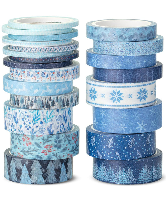 Mr. Pen- Washi Tape Set, 21 Rolls, Assorted Sizes, Ocean Breeze, Washi Tape for Journaling