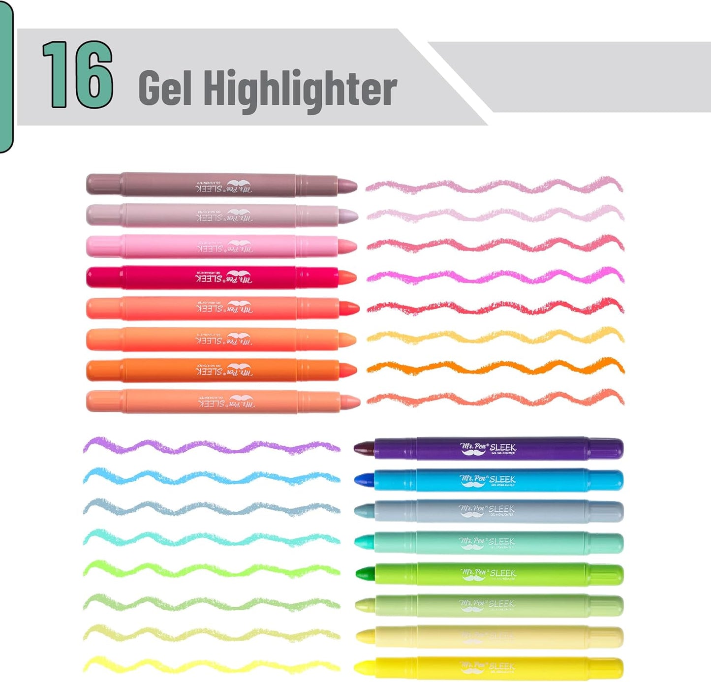 Gel Highlighter, 16 Pack, Morandi and Vibrant Colors, Bible Highlighters No Bleed Highlighters, Bible Highlighter, Bible Markers, Gel Highlighters for Bibles, Highlighter