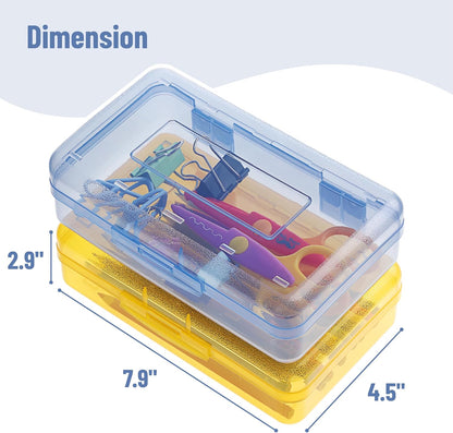 Mr. Pen- Pencil Box, 2 Pack, Assorted Colors, Crayon Box, Pencil Boxes, Pencil Box, 2 Pack, Yellow & Blue